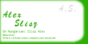 alex slisz business card